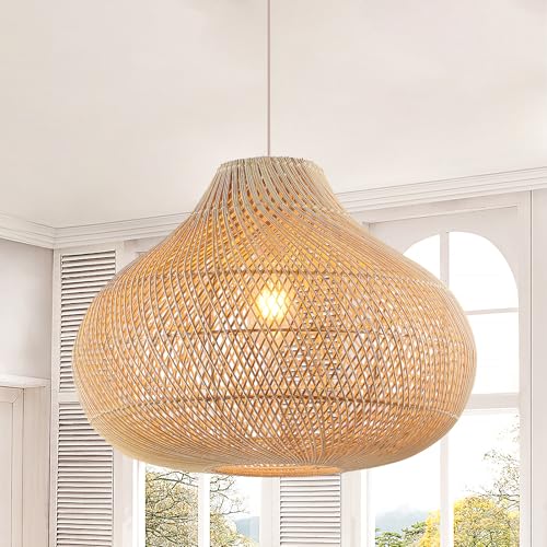 Large Rattan Pendant Light