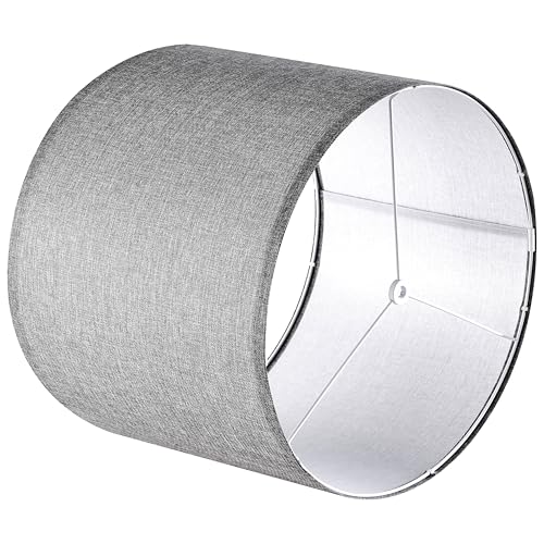 Gray Large Drum Lamp Shade 16"x16"x10" Spider (2 Count)