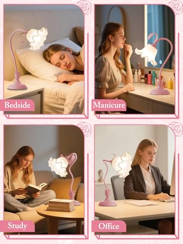 Flower Table Lamp LED Reading Light Vintage Night light