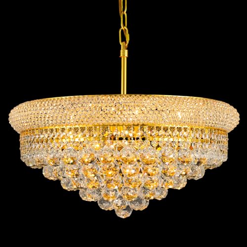 Gold Crystal Chandeliers for Dining Room