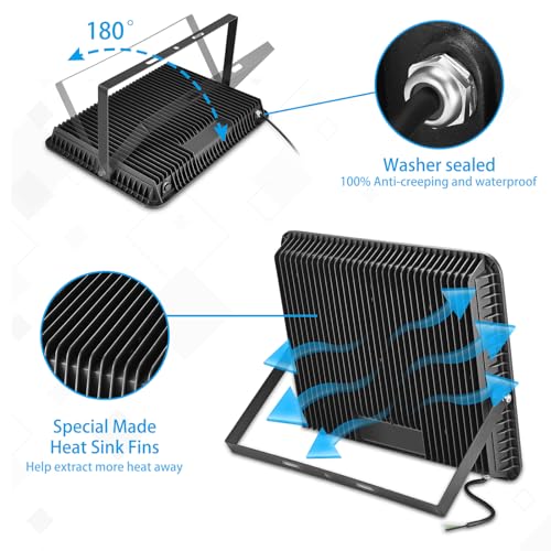 2 Pack 400W LED Flood Light Outdoor (2 Count)