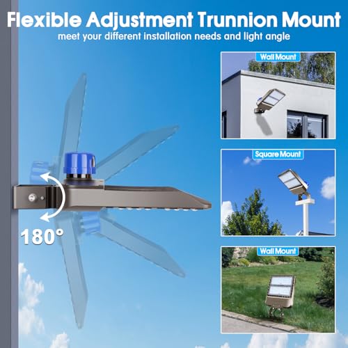 200W LED Parking Lot Light Trunnion Mount 30000LM 5000K 85