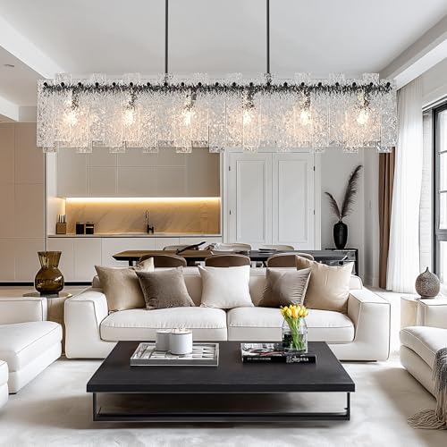 Modern Black Rectangle Chandelier