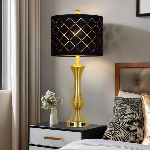 29" Gold Modern Table Lamps Set of 2 (2 Count)