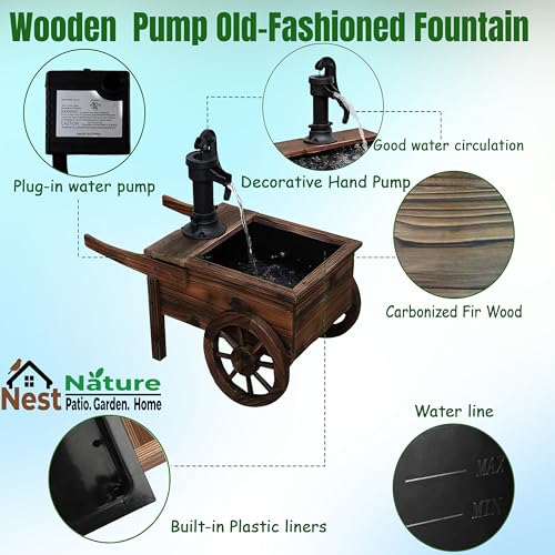 NestNature Wooden Water Feature