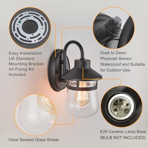 Dusk to Dawn Outdoor Wall Lantern