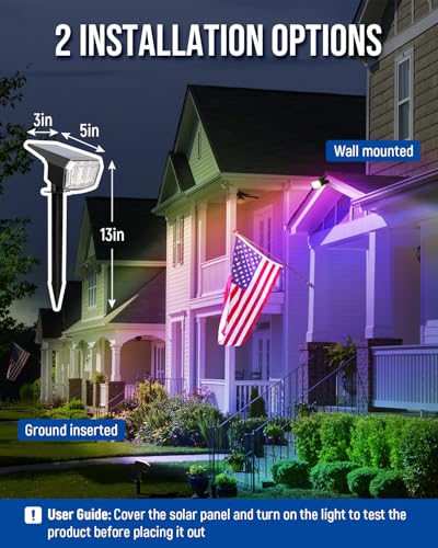 Solar Spot Lights Outdoor Waterproof (4 Count)