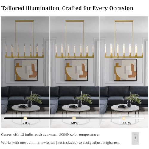 Gold Farmhouse Dining Room Chandelier