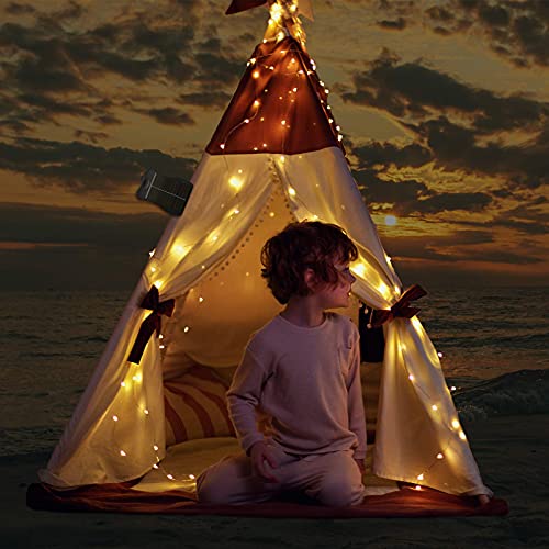 Solar Umbrella Lights Outdoor 8 Strands 8 Mode Patio Umbrella Lights