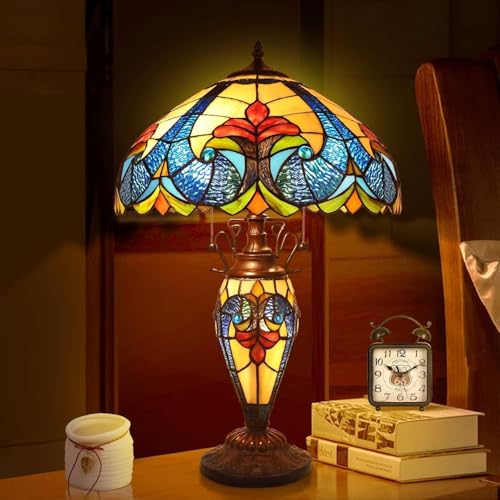 24" Tiffany Style Stained Glass Table Lamp