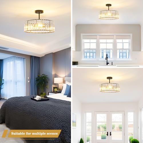 Modern Crystal Ceiling Light Fixture