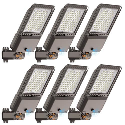 180W LED Parking Lot Light 45000LM Outdoor Street Lights 6 Pack (6 Count)