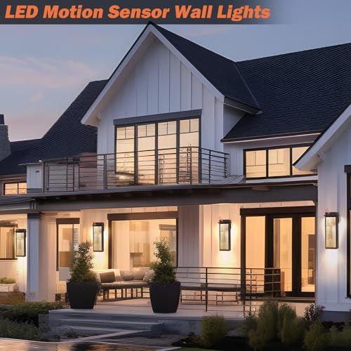 20” Large Motion Sensor Dusk to Dawn Porch Lights Outdoor 2 Pack (2 Count)