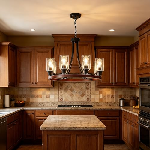 Farmhouse Chandelier for Dining Room (72 Count)