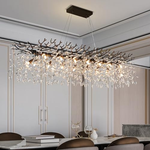 60" Rectangular Crystal Chandelier