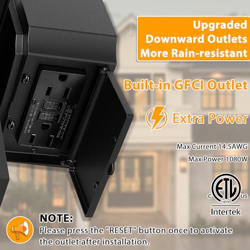 Porch Light with GFCI Outlet (2 Count)