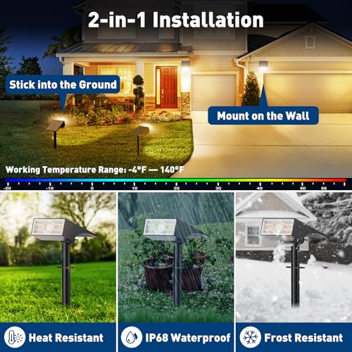 Solar Spot Lights Outdoor (10 Count)