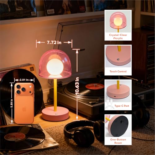Pink Rechargeable Lamp