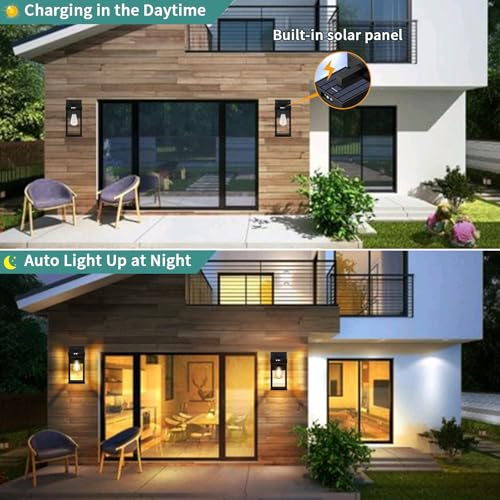 Solar Wall Lights Outdoor with Motion Sensor