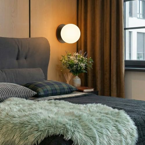 1 Pack Matte Black Wall Sconce