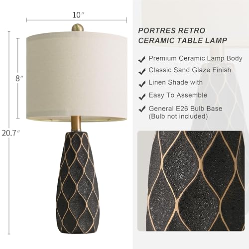 Samll Table Lamps Set of 2 for Living Room