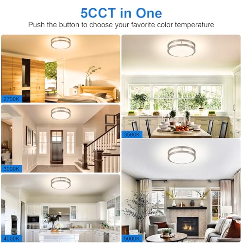 DLLT 2Pack Flush Mount LED Ceiling Light (2 Count)