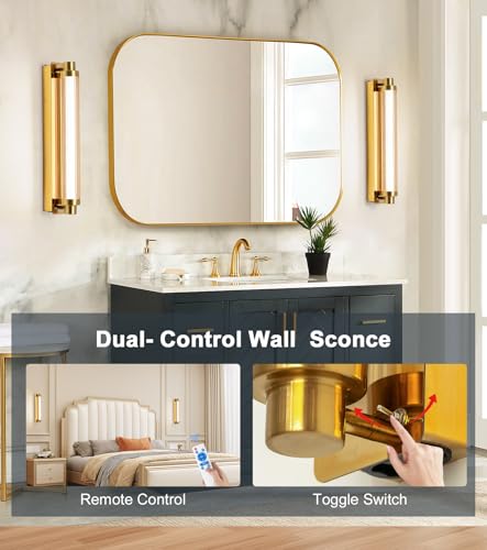 Set of 2 Modern Gold Wall Sconces (2 Count)