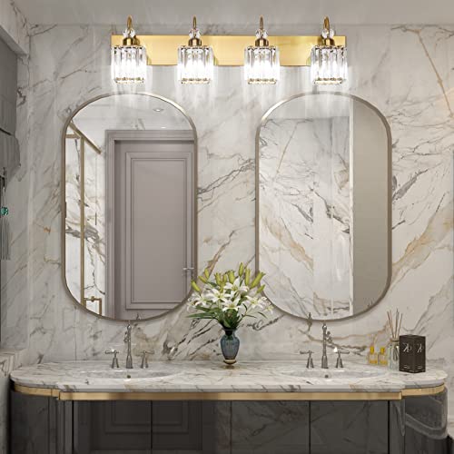 Crystal Gold Bathroom Vanity Lights 4