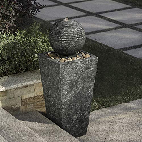 Outdoor Water Fountain with LED Light