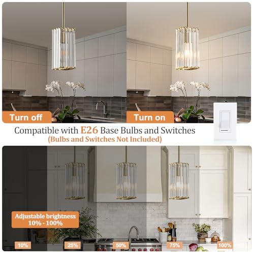 Modern Crystal Pendant Lights Kitchen Island