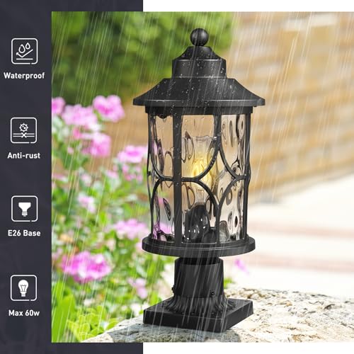 17 Inch Black Outdoor Post Lights