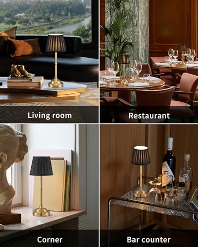 Gold Cordless LED Table Lamps Set of 2 (2 Count)