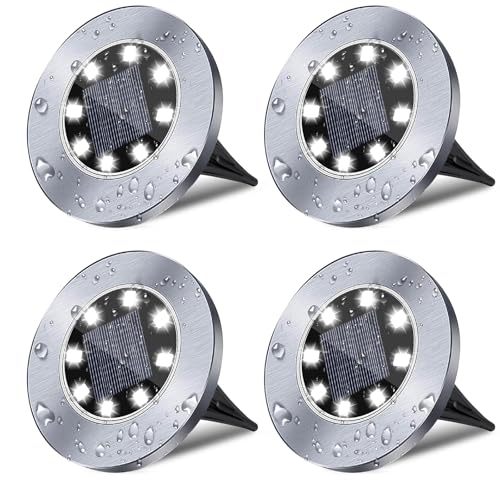 4.6 Inch Diameter Solar Ground Lights (4 Count)