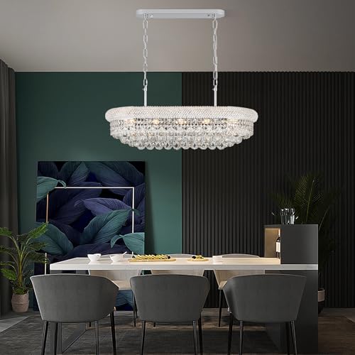 Chrome Crystal Chandeliers for Dining Room
