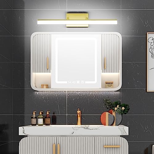 Bathroom Vanity Light Brushed Gold Modern LED Vanity Lighting Over Mirror 24inch Adjustable Gold Wall Light for Bathroom