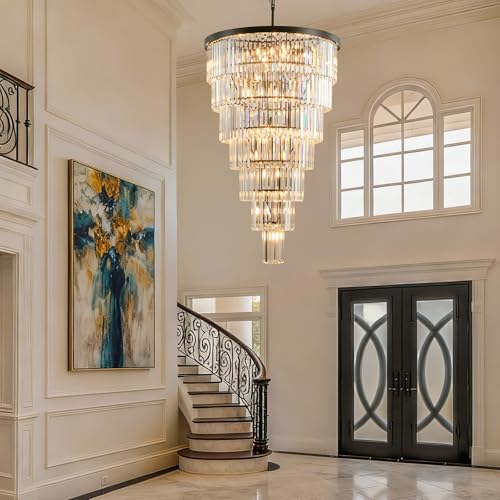 Crystal High Ceiling Chandelier Modern