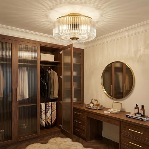 3 Light Gold Flush Mount Ceiling Light