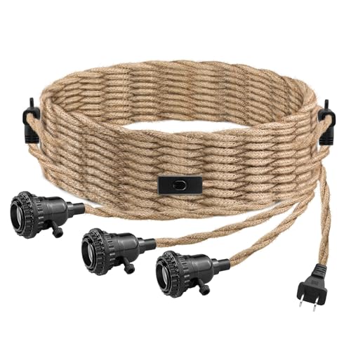 3 Light Plug in Pendant Light Cord