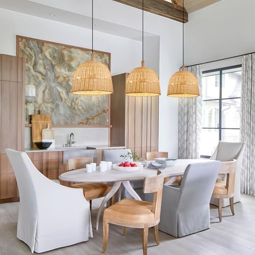 13.8" Rattan Pendant Light