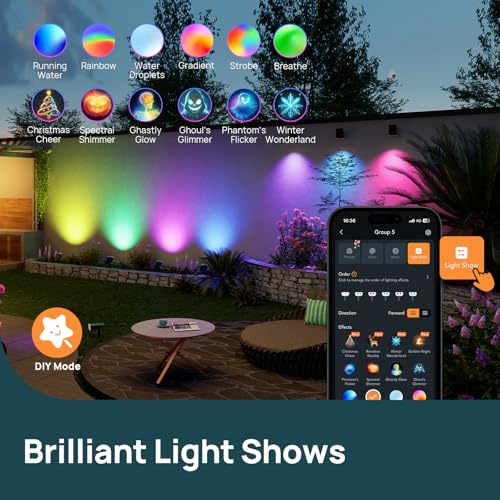 Smart Solar Spot Lights Outdoor SL5C (4 Count)