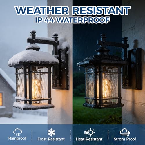 Outdoor Porch Lights Wall Mount Black Exterior Light Fixtures