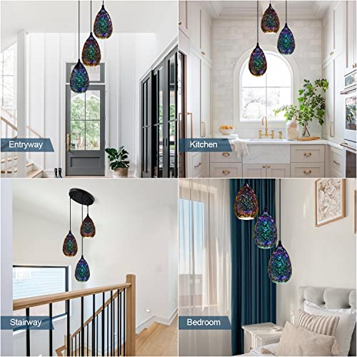 Modern 3D Pendant Lights Kitchen Island 3 Pack