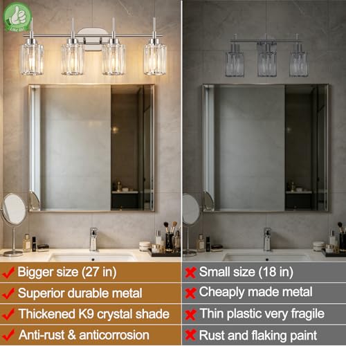 Modern K9 Crystal Bathroom Vanity Light Fixtures