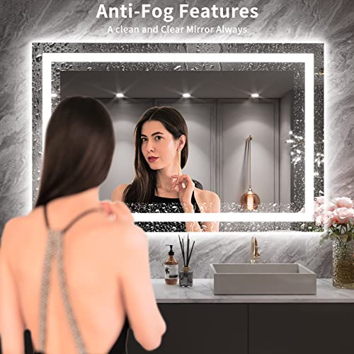 55X36 LED Bathroom Mirror with Lights