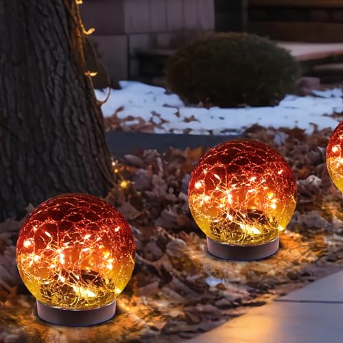 Solar Globe Lights Outdoor Waterproof (2 Count)