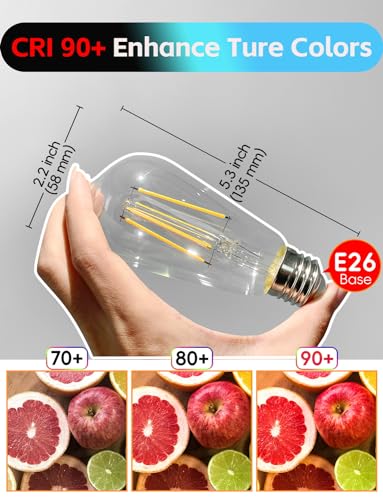 Edison Bulbs E26 LED Bulb 60 Watt Equivalent