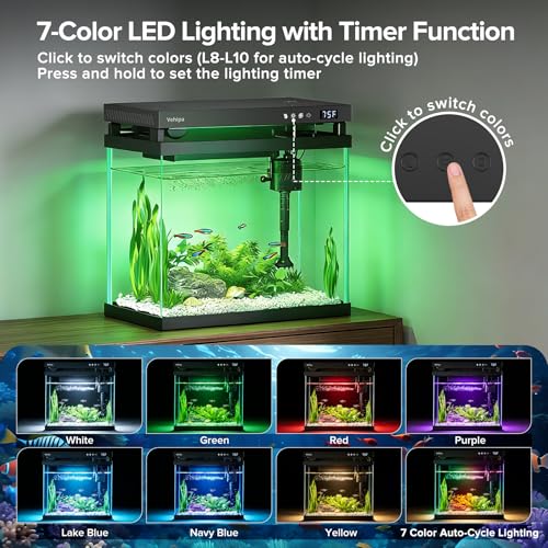 Fish Tank 2.2 Gallon Smart Aquarium