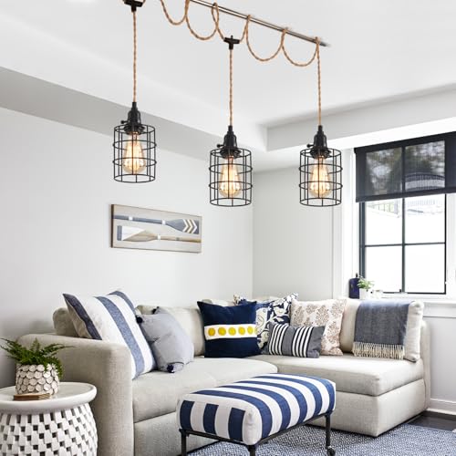 3 Light Hanging Light with Plug in Cord