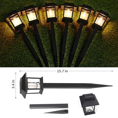 Solar Lights Outdoor (6 Count)