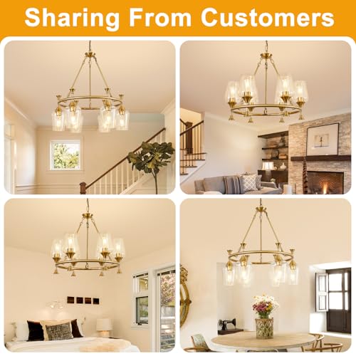 25" Modern Gold Chandelier for Dining Room